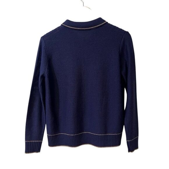 April Cornell Cardigan Sweater Women XS Cottage Embroidered Wool Blend Cute - Picture 2 of 12